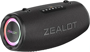 ZEALOT S87 Bluetooth Speaker, 80W Portable Loudspeaker with Deep Bass, IPX6 Waterproof