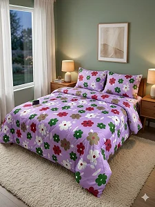 Grace Foam 5*6 Light Duvet Set, 1 Duvet 1 Bedsheet & 2 Pillows Cases - Prints Delivered Varies
