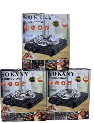Sokany Single Coil Hot plate 1000W- Black
