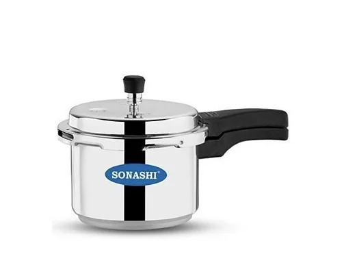 Sonashi 3Ltr Pressure Cooker Heavy-Base Aluminium SPC-230- Silver