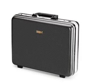 18-inch Medium Size Briefcase Aluminum Frame Anti-Theft Business Briefcase - Black