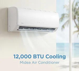 Midea 12,000 BTU Mini Split Inverter Air Conditioner Wall System - White