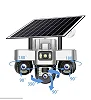 3 in 1 PTZ Solar Cameras 4G SIM Card Wireless Night Vision Smart Home Surveillance Camera 15MP Outdoor Security Protection CCTV