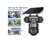Solar Camera Wifi Connection Outdoor 3 Lens 3 Screen PIR Human Detect Network IP Cameras Night Vision CCTV Security Protection