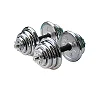 30kg Chrome Anti Rust Dumbbells Set - Silver