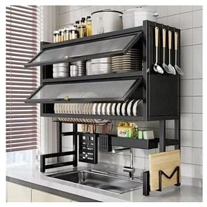 Over The Sink Dish Drying Rack With Cover- Multi Colours