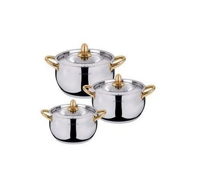 Kaisa Villa 6pcs Stainless Steel Cookware Set Cooking Pots With 5 layer buttom