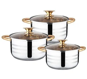 Kaisa Villa 6 Pieces Cookware Set With 5 Layers Bottom-silver