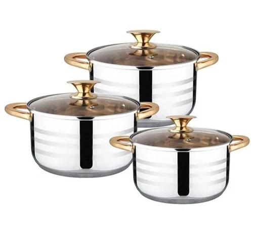 Kaisa Villa 6 Pieces Cookware Set With 5 Layers Bottom-silver