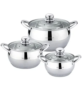 Kaisa Villa KV-6651 Stainless Steel Cookware Set Cooking Pots