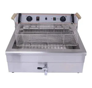 Heavy Duty Commercial Fish Deep Fryer 21L - Silver
