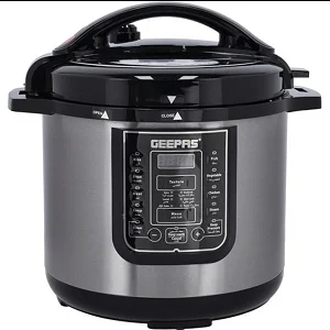 Geepass 8 Liter Digital Electric Pressure Cooker With Steamer - Silver