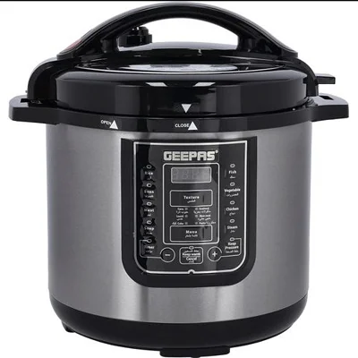 Geepass 8 Liter  Digital Electric Pressure Cooker With Steamer - Silver