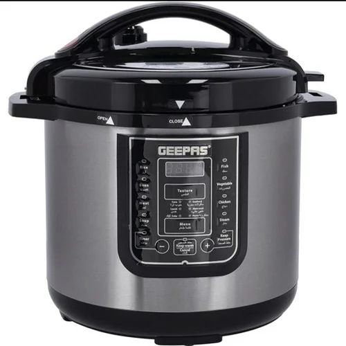 Geepass 8 Liter  Digital Electric Pressure Cooker With Steamer - Silver