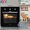 Digiwave Built In Oven With Convection Fan and Grill Function- Black
