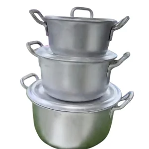3 Piece Dongolo Saucepan Set Heavy With Covers