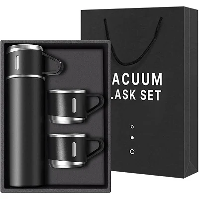 500ml Stainless Steel Vacuum Insulated Thermos Bottle with Cup – Multicolor