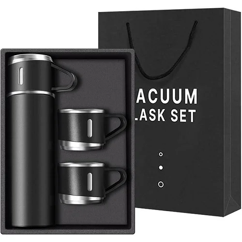 500ml Stainless Steel Vacuum Insulated Thermos Bottle with Cup – Multicolor