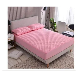 6×6 Waterproof Mattress Protector – Pink, Quilted Fitted Mattress Cover