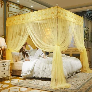 6x6 Mosquito Net with 4 Stainless Steel Stands & 3-Door Design – Cream Bed Net