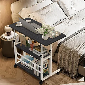 Adjustable Height Computer Desk – Sturdy & Spacious Home Office Desk (60 x 40 x 90 cm) – Black & White (Copy)