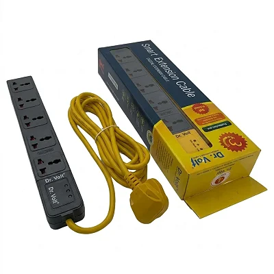 Dr. Volt 3 Metres Extension Cable with Built-in Power Guard, 5 Way 13A, 10-Second Time Delay