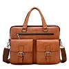 Jeep Buluo 14-Inch Leather Laptop Briefcase