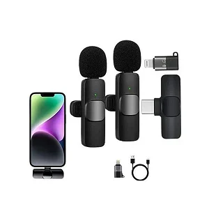 K9 Wireless Lavalier Microphone – 2 Mic Set for iPhone & Android