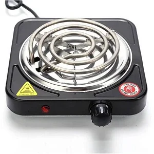 1000W Single Burner Electric Hotplate – Portable Cooking Stove Black