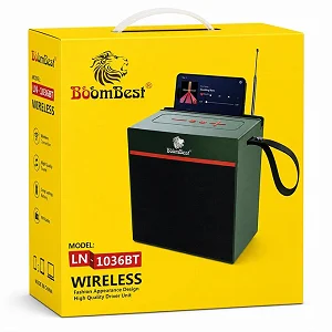 BoomBest LN-1036BT Portable Bluetooth Speaker – Deep Bass, FM, USB, AUX & TF