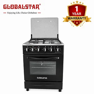 Globalstar 50x50cm 3 Gas & 1 Electric Freestanding Cooker – 3 Gas Burners, 1 Hot Plate & Electric Oven