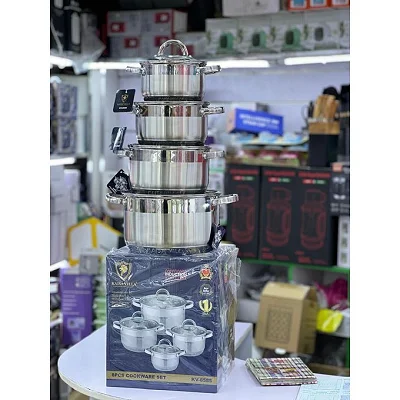 Kaisa Villa High-Grade Stainless Steel Cooking Pots Set – 4pcs Silver