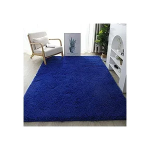 Medium Fluffy Shaggy Center Carpet 1.5m x 2m – Royal Blue