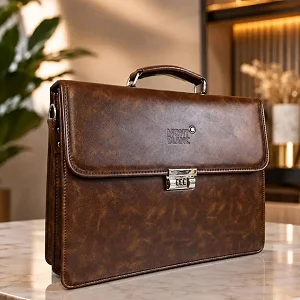 Montblanc Vintage Leather Briefcase with Combination Lock