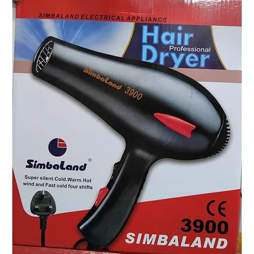 Simbaland 3900 Hair Blow Dryer – Professional Hand Held Dryer Black