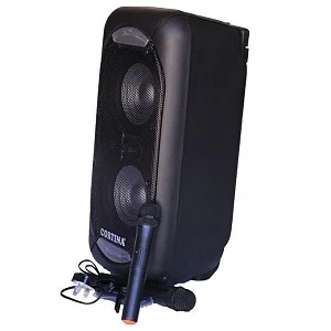 Cortina 12 Inch Rechargeable Public Address Speaker With 2 Wireless Mics, Bluetooth & FM – Black
