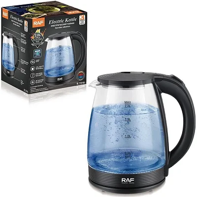 RAF 2 Litre Glass Electric Kettle with LED Light