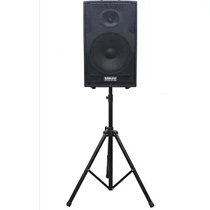 8Inch Portable Rechargeable PA Speaker With Stand & Wireless Microphone – Bluetooth, FM, USB & Guitar Input