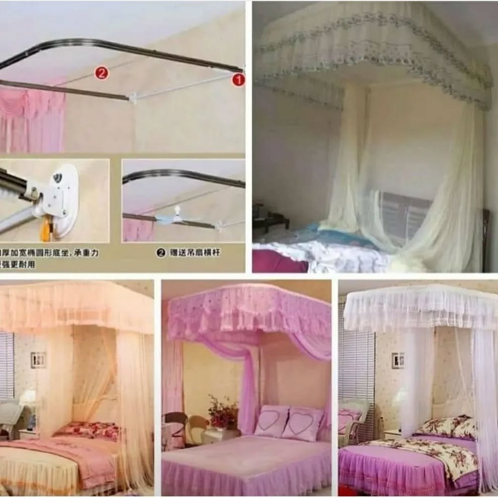 5x6 Wall mounted Mosquito Net- Cream