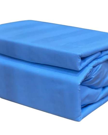 6x6 4pcs Fitted Bedsheets Set, 1 Fitted Sheet, 1 Flat Sheet And 2 Pillowcases - Navy blue