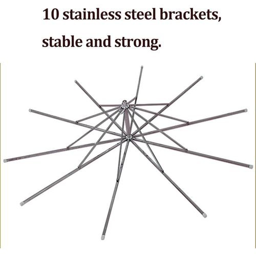 5x6 Umbrella Structure Canopy Bed Net-Cream