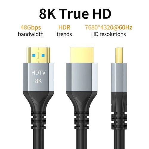 HDMI2.1 Cable, 8K 60Hz 48Gbps High-Definition HDMI Cable