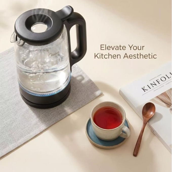 Midea 1.7L Glass Electric Kettle -MK-17G06A2M - Glass