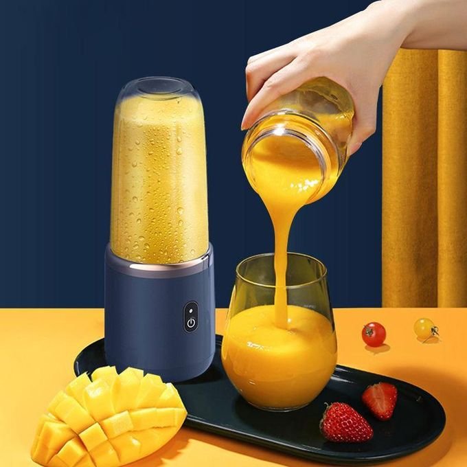 Portable Juicer Blender with a Mini Juice Cup - 2 in 1 with 6 Blades - Multicolor