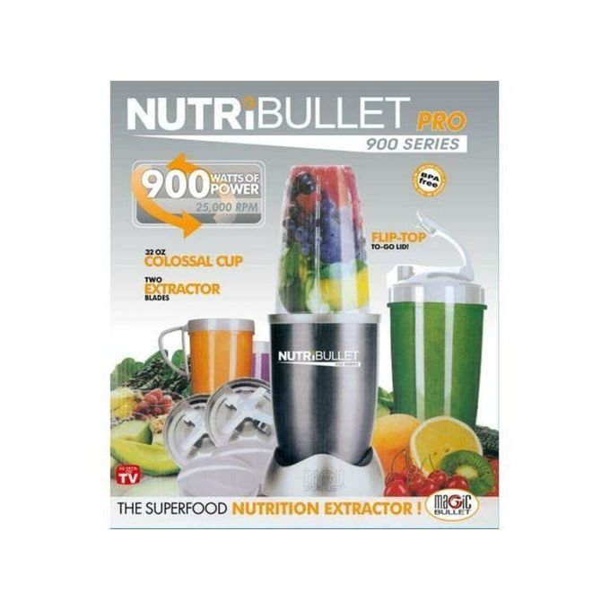 Nutribullet Original Magic Bullets Pro 900 Series Nutrition Juicer Blender Extractor Mixer- Silver