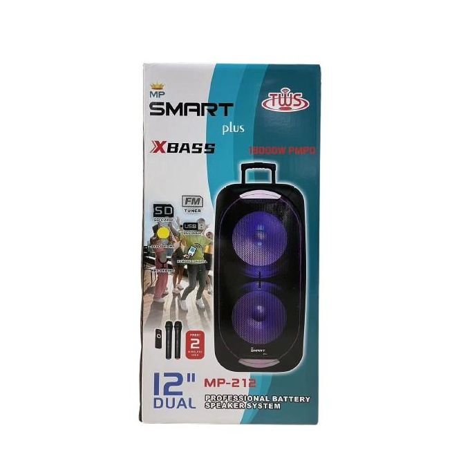 Smartplus 12 Inch High power Rechargeable Multimedia speaker 18000 Watts - (1YRS WRNTY)