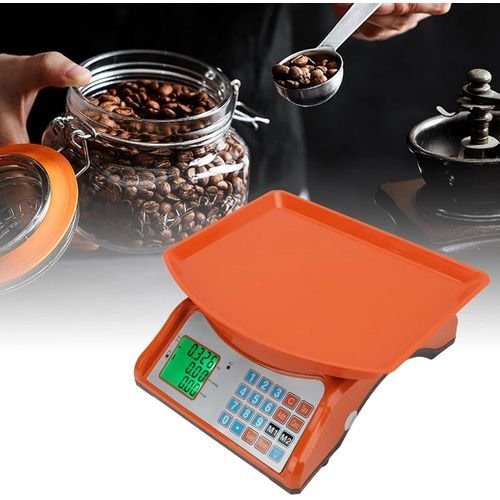 30Kg Rechargeable Price Computing Table Top, Postal Weighing Scale - Orange