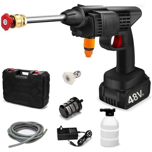 Rechargeable Portable Car Washer Cordless High-Pressure Washer 2 Batteries 48v