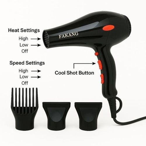 Fakang Electric Hand Hair Blow Dryer - Black