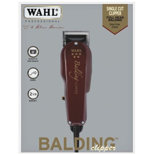 Original Wahl Balding Corded Clipper Shaver - Black,Maroon